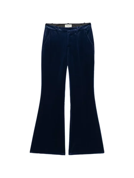Pantaloni Zadig&voltaire de catifea albastru