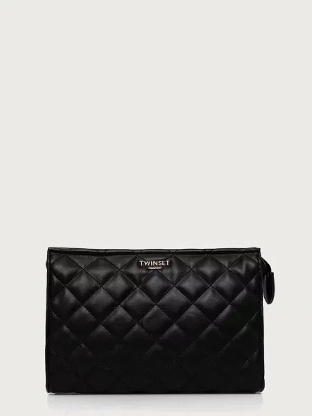 Pungă cosmetică Twinset din piele negru