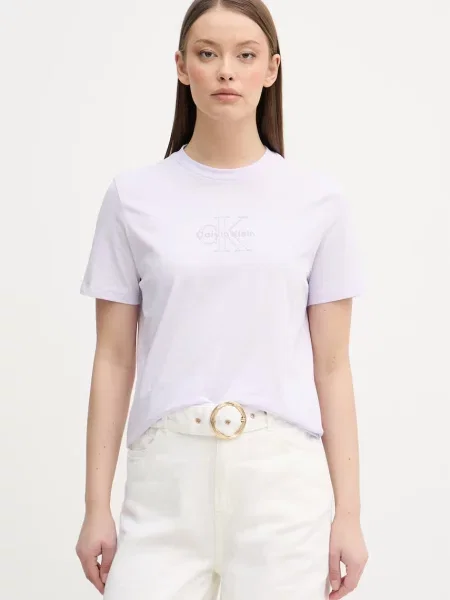 Calvin Klein Jeans tričko fialové