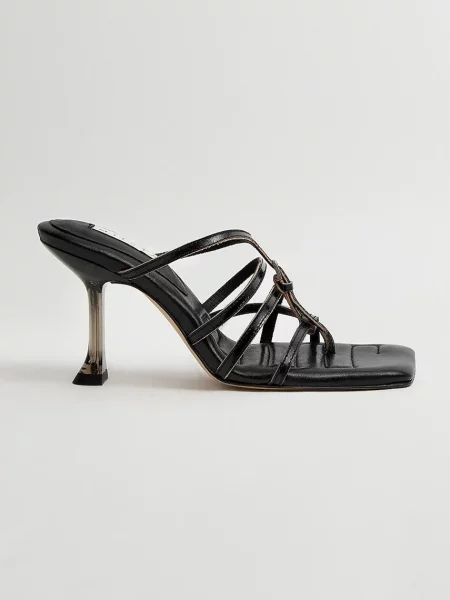 Кожаные шлепанцы Miista на шпильке