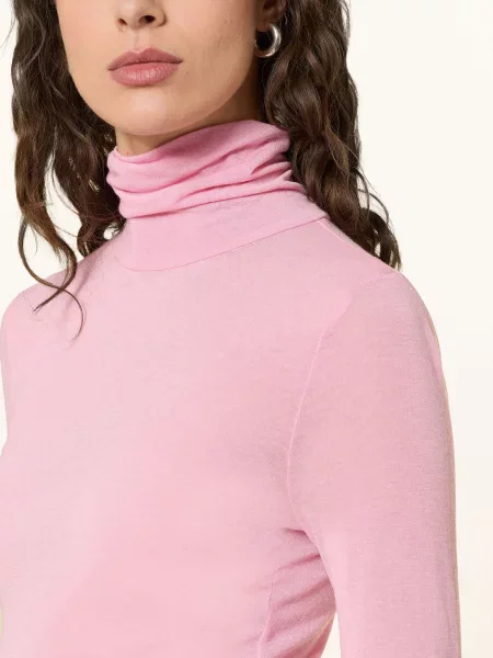 Essentiel Antwerp Swetry Kobieta M Len Jertice Jersey Turtleneck różowy