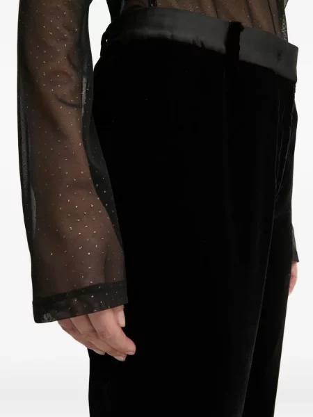 Aksamitne spodnie Bruuns Bazaar czarne