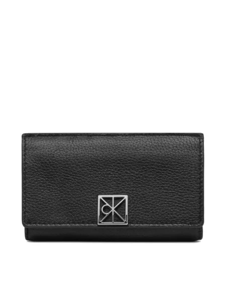 Pocnitură portofel Calvin Klein din piele negru
