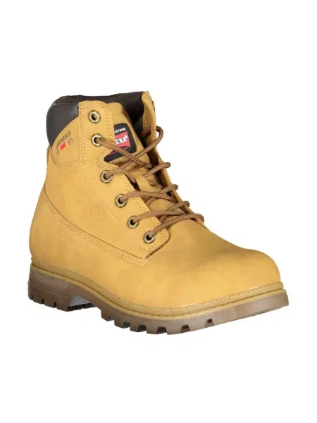 Lniane buty do kostki Carrera o krotszym kroju casual żółte