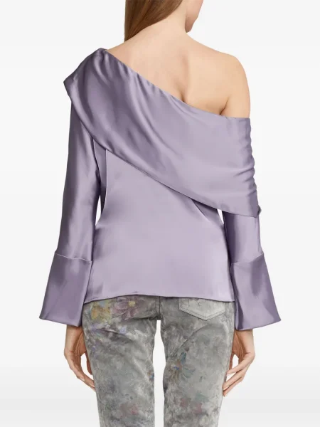 Top Ralph Lauren Collection cu un umăr gol violet