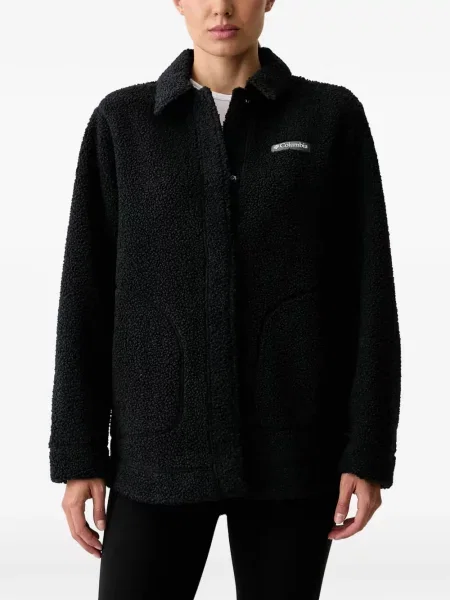 Geacă Columbia din fleece cu autograf negru