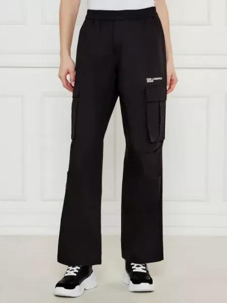 Karl Lagerfeld Jeans Pantaloni cargo | flare fit negru