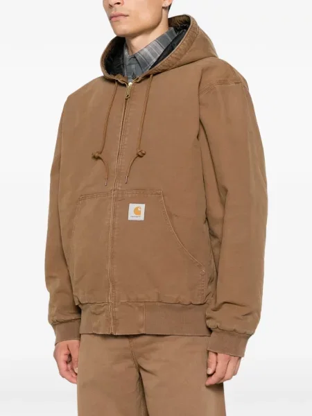 Geacă Carhartt Wip cu glugă maro