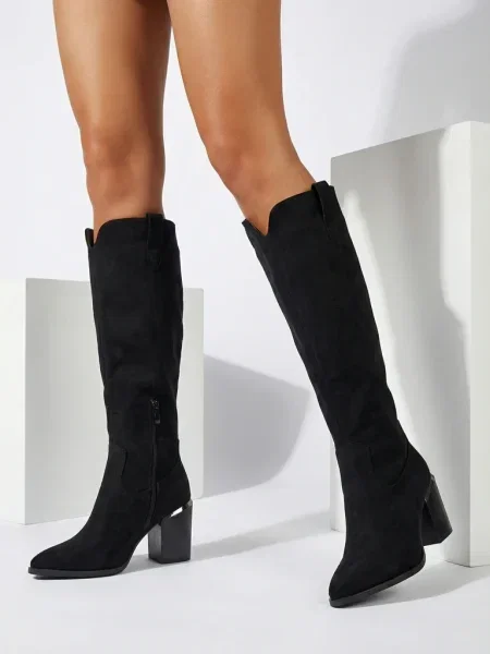 Botine Resti din piele negru