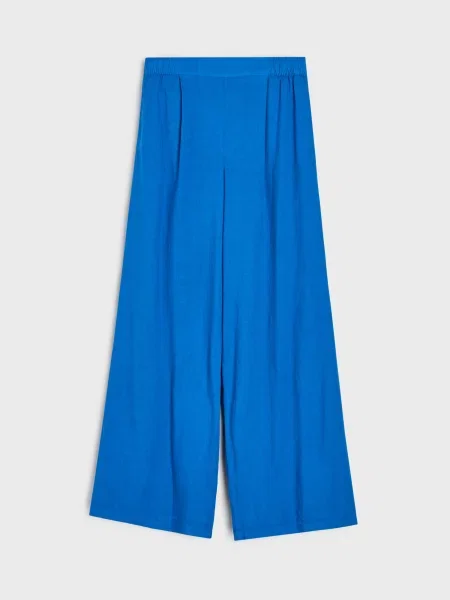 Штани wide leg синій