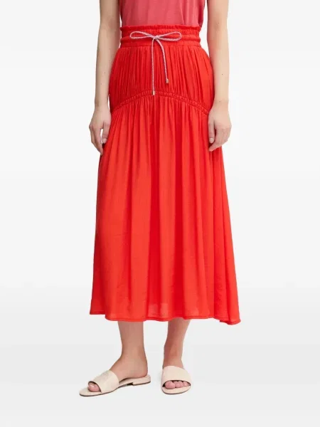 Maxi șnur de strângere fusta maxi La Petite Française roșu