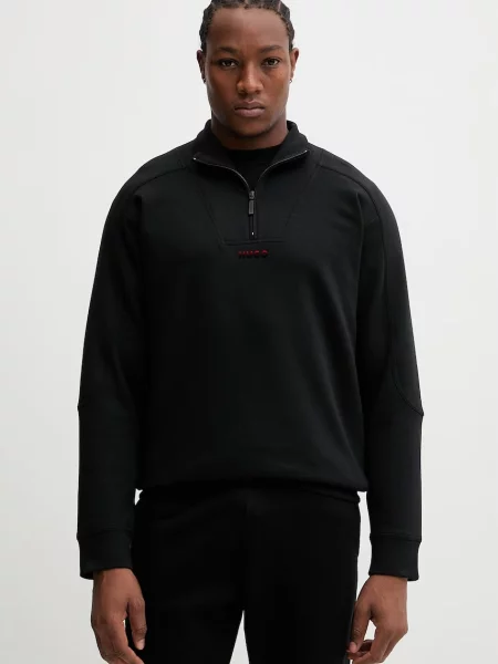 Geacă Hugo de jumătate de fermoar negru