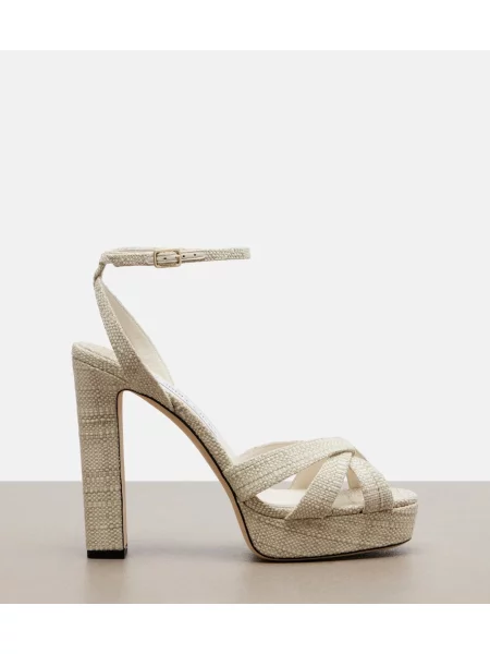 Sandale Jimmy Choo cu platformă bej