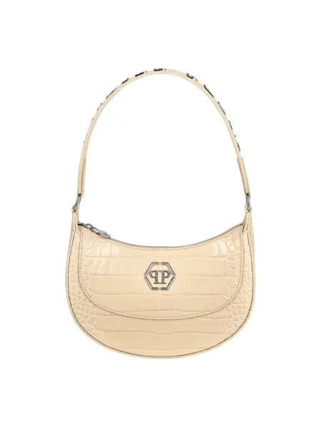 Philipp Plein torebka skórzana SAEA beżowy