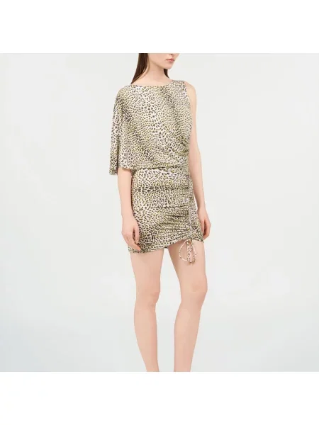 Sukienka Roberto Cavalli z nadrukiem asymetryczna