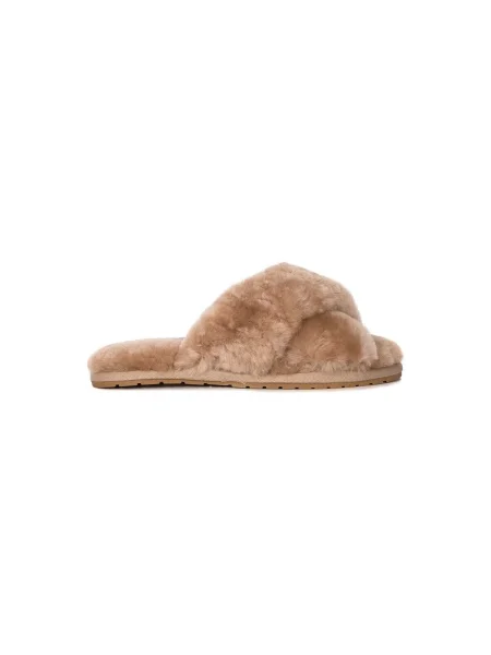 EMU Australia De lână papuci de casă Mayberry cu adaos de piele bej