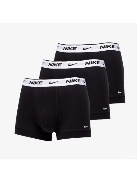 Boxerky Nike Everyday Cotton Stretch Trunk black/white wb černé
