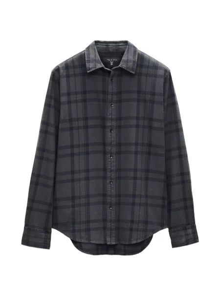 Cămașă Rag & Bone în carouri gri