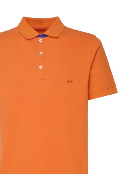 Polo Fay cu broderie portocaliu
