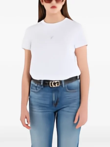 Stras tricou Guess alb