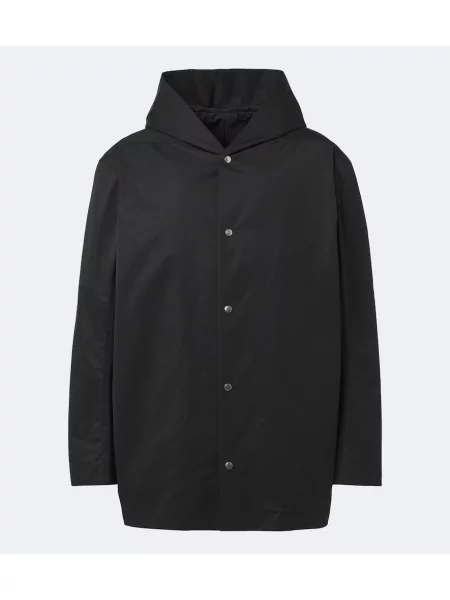 Palton Rick Owens cu glugă negru