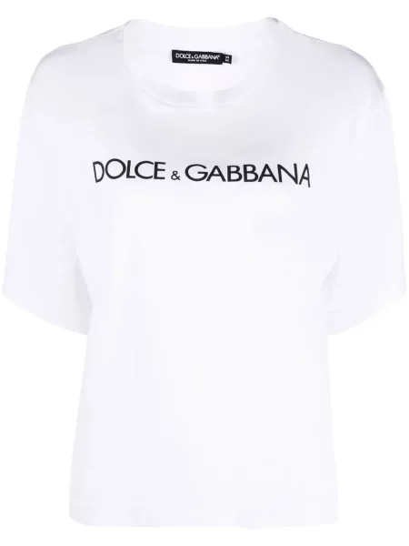 Tricou Dolce & Gabbana cu imagine scurt alb