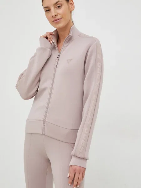 Guess bluza NEW ALLIE gładka różowy