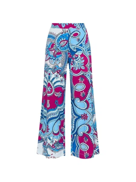 Pantaloni Maliparmi cu model paisley roz