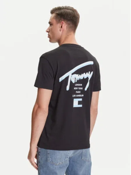 Tommy Jeans Tričko Signature City čierna