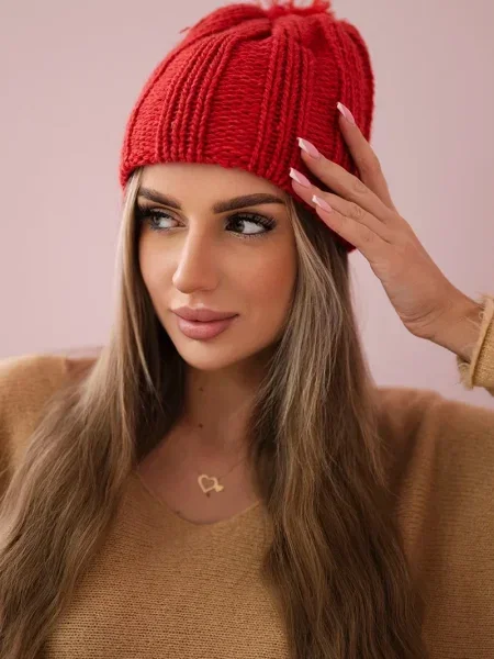 Șapcă Kesi din fleece roșu