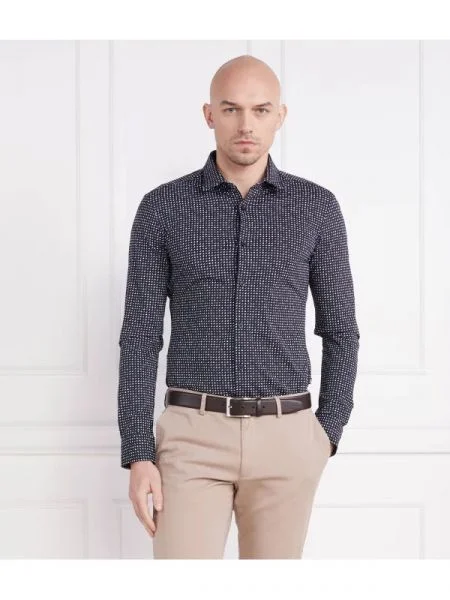 BOSS BLACK Cămașă Roan_F | stretch negru