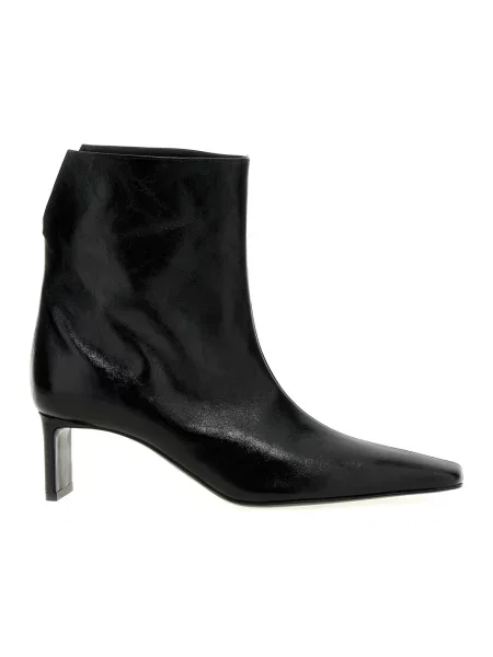 Buty do kostki Khaite skórzane czarne
