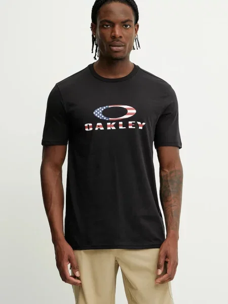 Oakley póló BARK nyomott mintás fekete