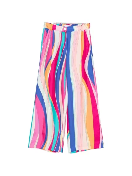 Pantaloni Marella cu imagine cu imprimeu abstract roz