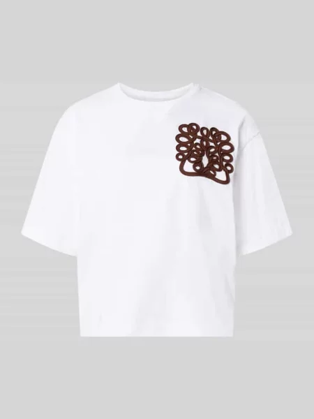 T-shirt z bawełny Rich & Royal biała