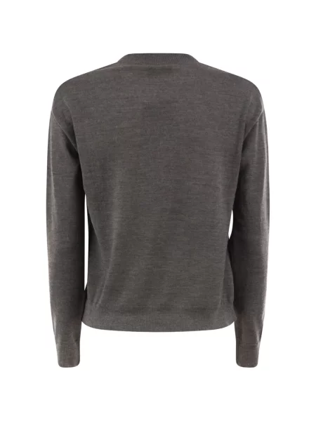 Pulover Weekend Max Mara cu decolteu în V gri