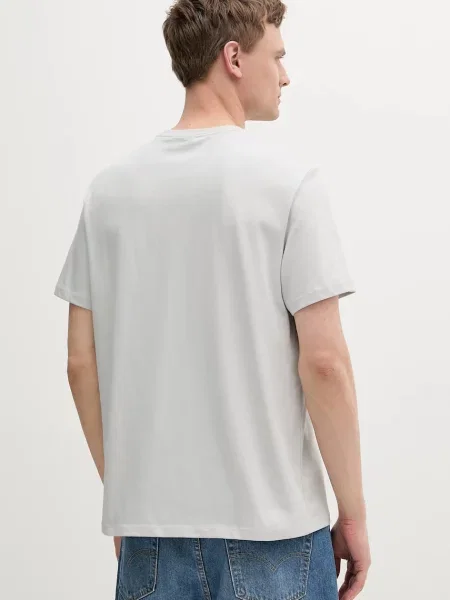 Krótka koszulka Calvin Klein z krótkim rękawem szara