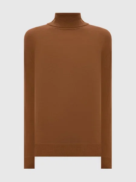 Гольф кольору з вовни Ballantyne коричневого