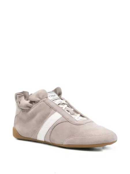 Sneakerși Chloé cu volane gri