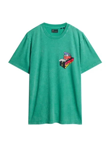 Superdry & Co Majica Travel rumena / žad / roza črna