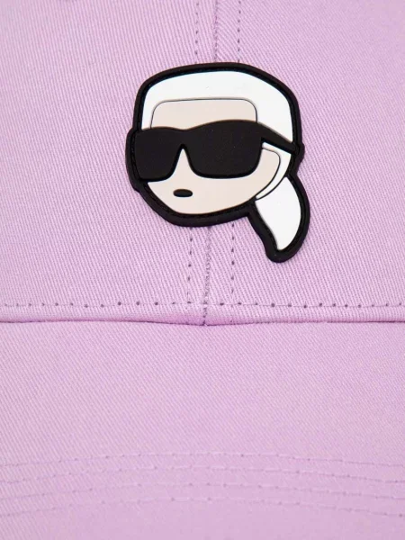 Karl Lagerfeld bejzbolska kapa vijolična