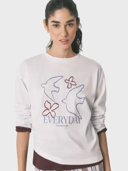 Лонгслів Women'secret білий