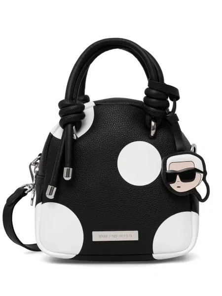 Geantă shopper Karl Lagerfeld cu buline negru