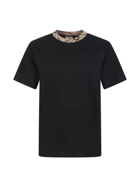 Koszulka Burberry w kratę czarna
