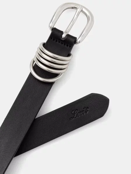 Levi's curea de damă din piele LYLA RING negru