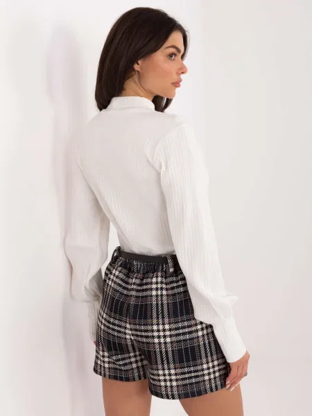 Pantaloni scurți Italy Moda în carouri albastru