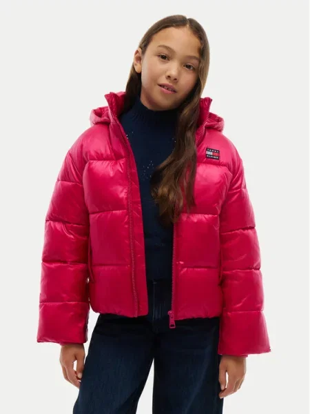 Zimní bunda Tommy Hilfiger růžová