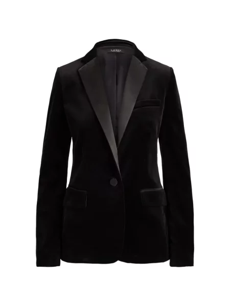 Sacou Lauren Ralph Lauren de catifea negru