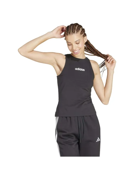 Adidas Felső Essentials Linear Slim Fit fekete