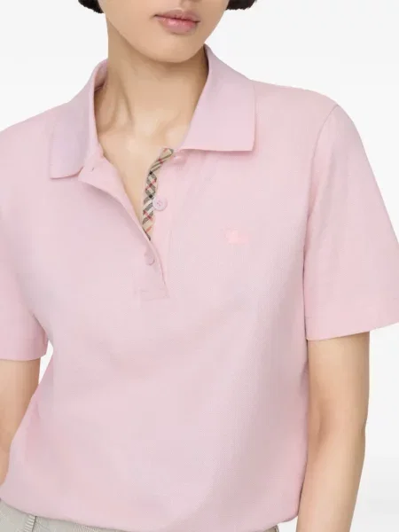 Tricou polo Burberry roz